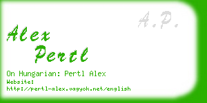 alex pertl business card